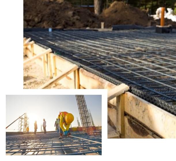 Заливка фундамента