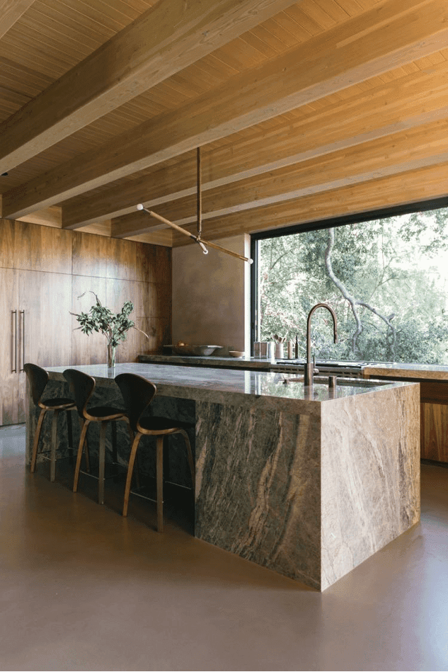 дизайн кухні мрамор