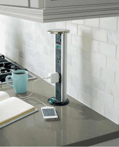 розетка інтегрована в столешницю