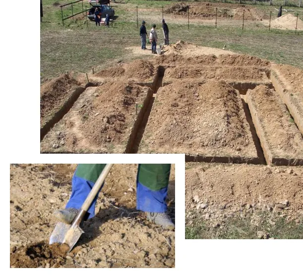 Ручна копка траншеї під фундамент