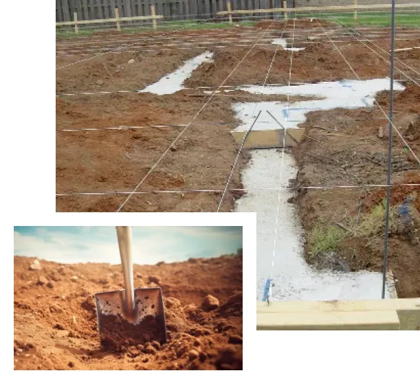 Розмітка фундаменту на будівельному майданчику