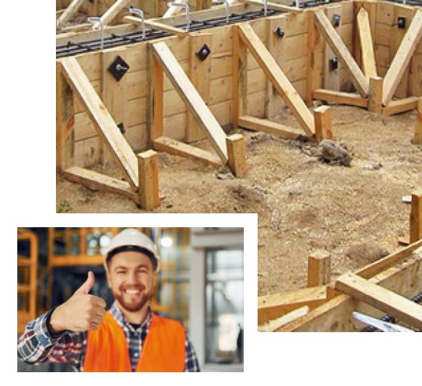 Опалубка для фундаменту в процесі виготовлення