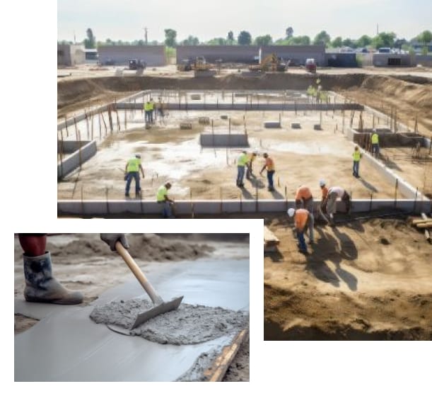 Облаштування стрічкового фундаменту на будівельному майданчику