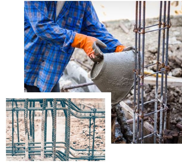 Процес армування залізобетонних конструкцій