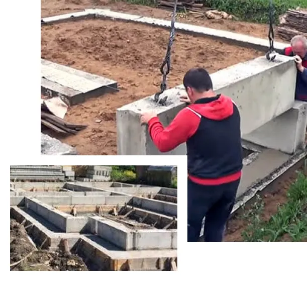 Збірка ФБС блоків перед монтажем