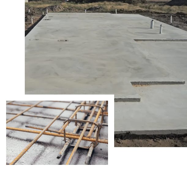 Арматурний каркас в монолітній плиті