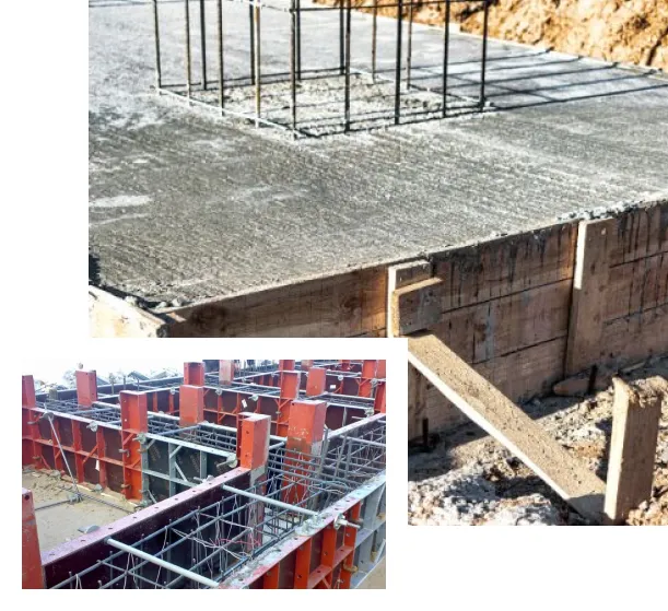Заливка бетону для фундаментальної балки