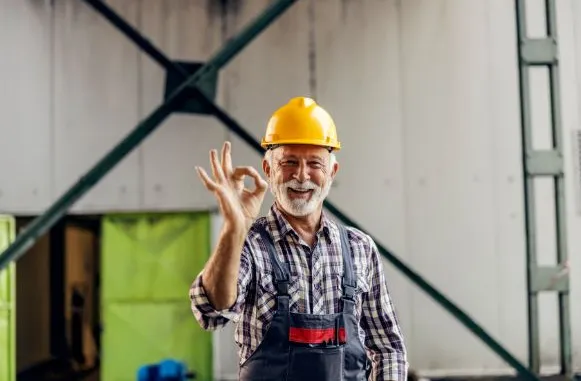 Процес бетонування фундаментних стаканів