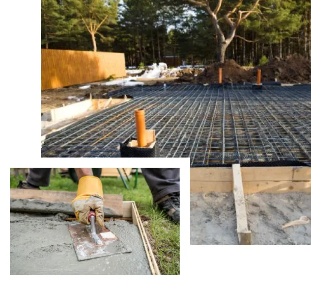 Підготовка до бетонування фундаменту під терасу