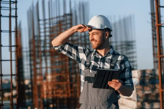 Бетонний фундамент для тераси у процесі виготовлення