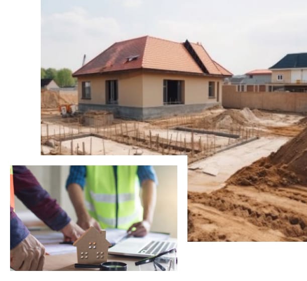 Робоче місце інженера з планами фундаменту