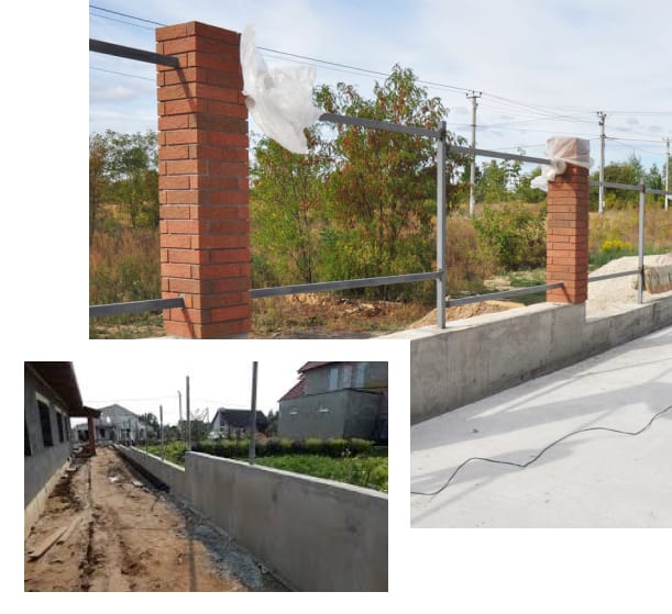 Встановлення опалубки для фундаменту паркану