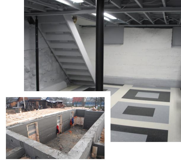 Армування стін перед бетонуванням цокольного поверху