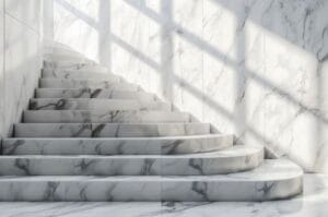 Виробництво та монтаж сходів з мрамора в Києві та Області.