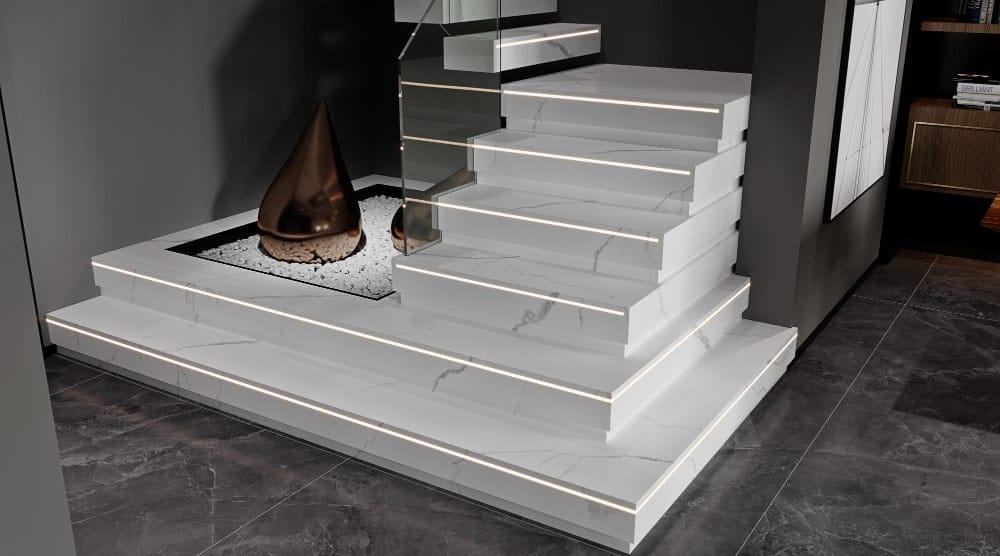 сходи з штучного каменю